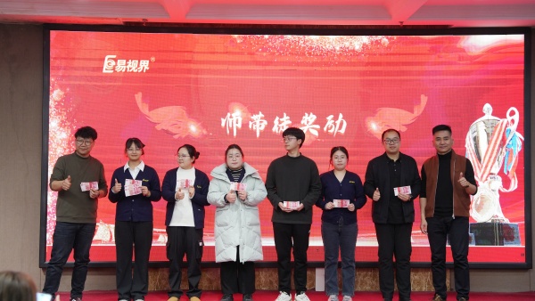 易视界2025年11月师带徒奖获得者上台领奖