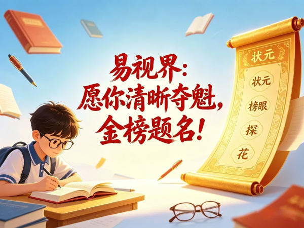 易视界祝愿全国高考生：明眸阅卷，清视未来！