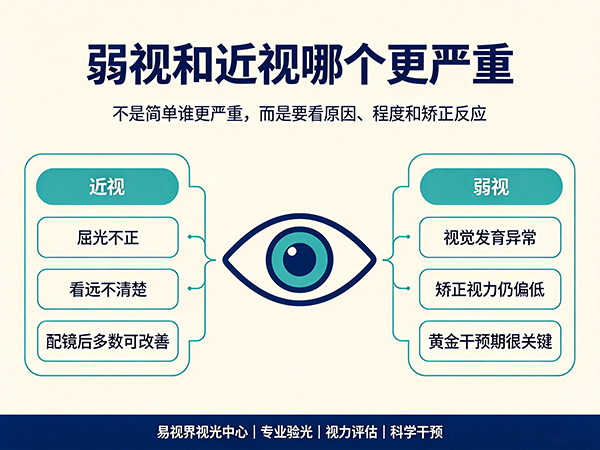 弱视近视有什么区别 易视界视光中心