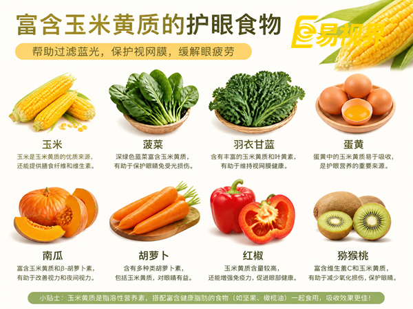 富含玉米黄质的青少年护眼食物  易视界视光中心