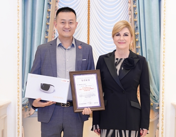 易视界董事长陈奇与克罗地亚第四任总统、国际奥委会委员、联合国大会克罗地亚籍前副主席、2026年联合国秘书长候选人科琳达会面